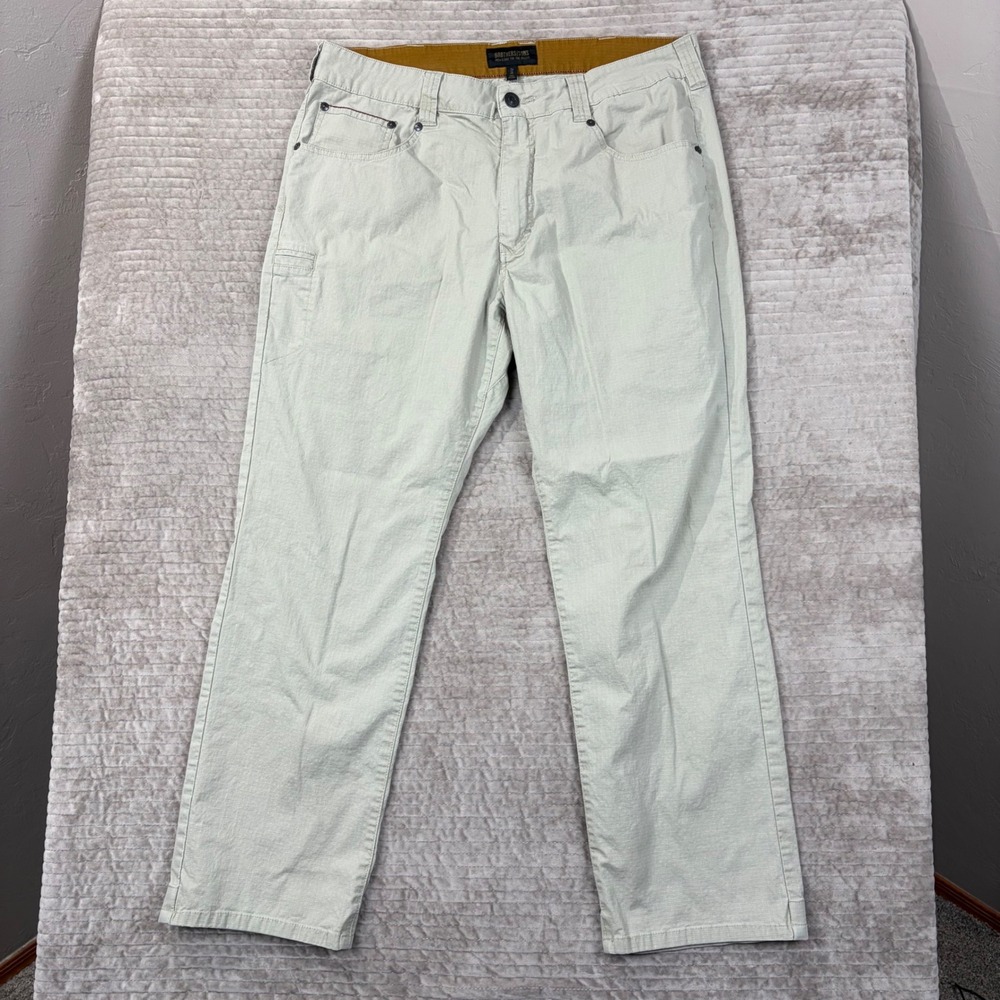 Brothers Sons Mens 36x30 Ripstop Utility Pants Khaki‎ Grey Straight Leg RN138823